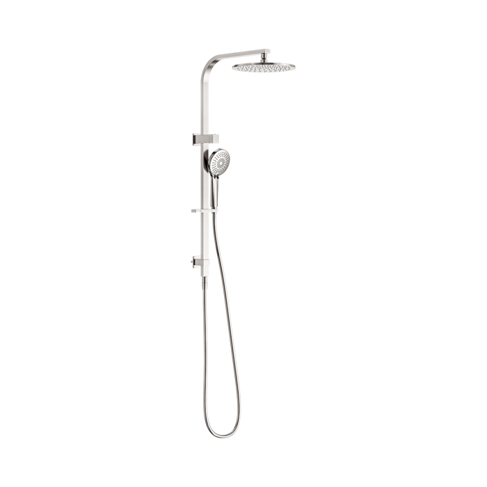 Nero Bianca Twin Shower - Brushed Nickel