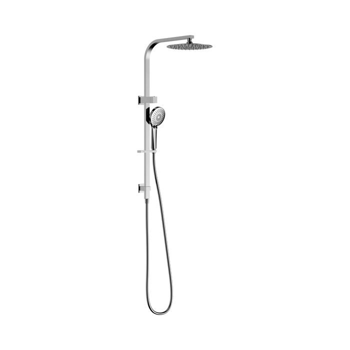 Nero Bianca Twin Shower - Chrome