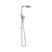 Nero Bianca Twin Shower - Chrome