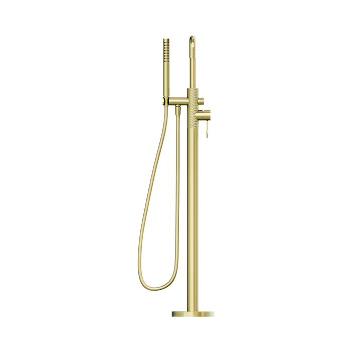 Nero NR251903ABG Opal Freestanding Bath Mixer With Hand Shower Brushed Gold image 2 | SKU: NR251903ABG