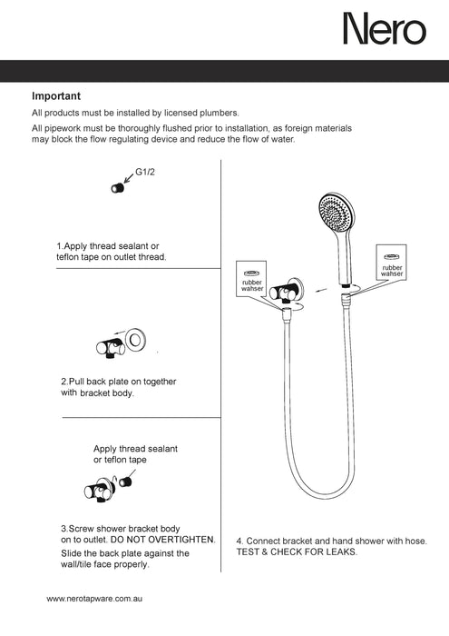 Nero Opal Shower On Bracket With Air Shower