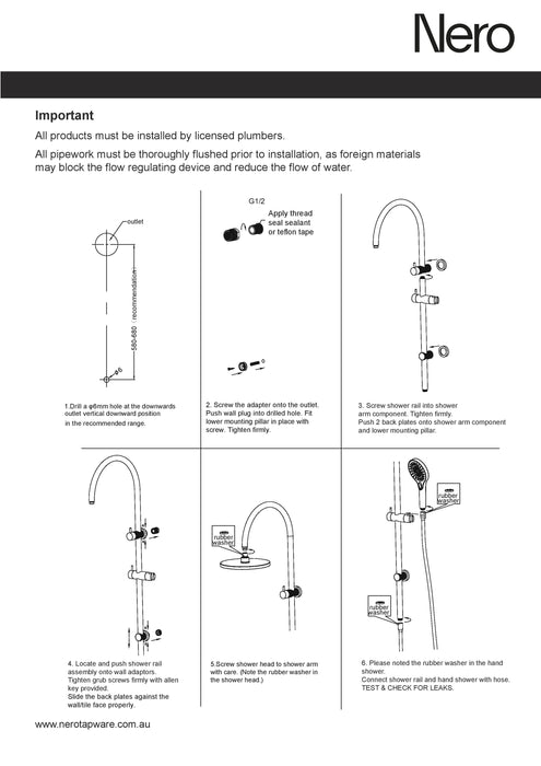 Nero Opal Twin Shower