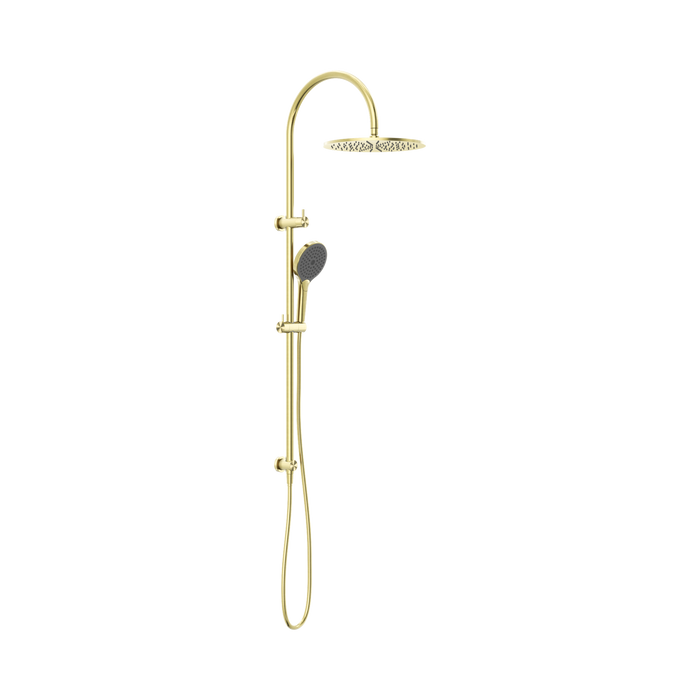 Nero Opal Twin Shower With Air Shower II - Brushed Gold