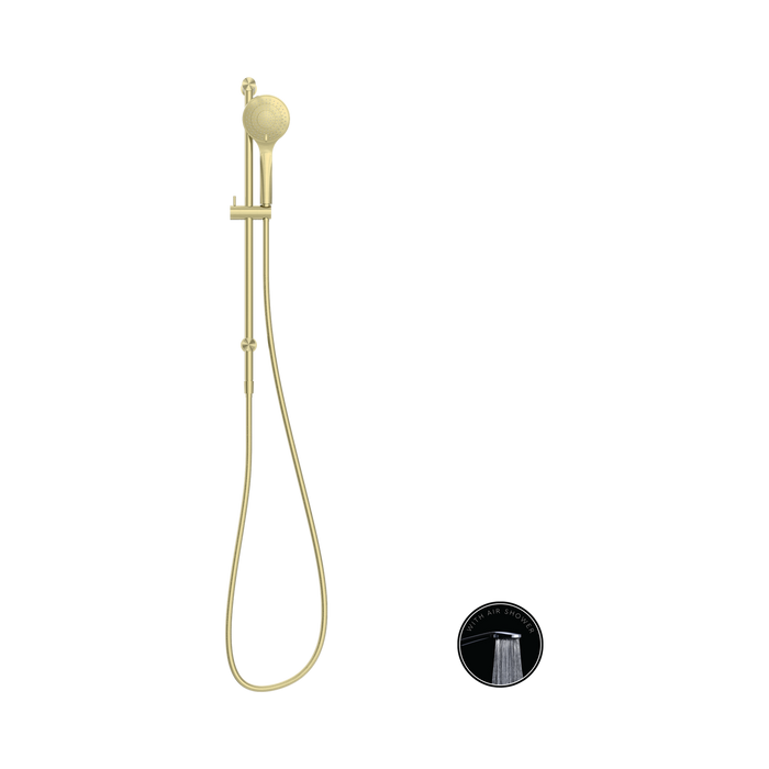 Nero NR251905aBG Opal Shower Rail With Air Shower Brushed Gold image 2 | SKU: NR251905ABG