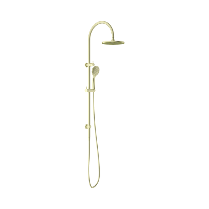 Nero Opal Twin Shower With Air Shower - Brushed Gold