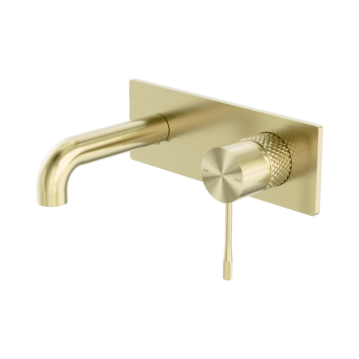 Nero Opal Wall Basin/Bath Mixer 120mm - Brushed Gold
