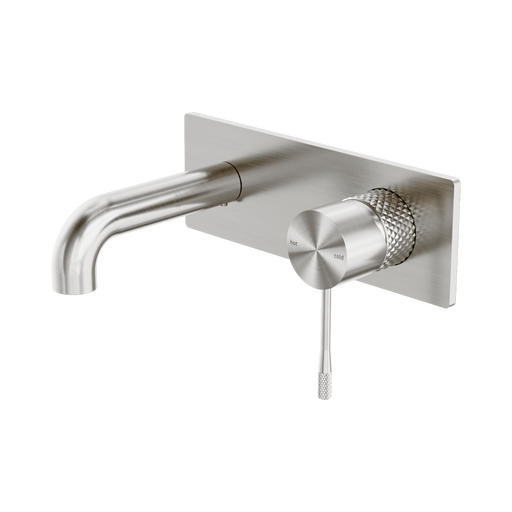 Nero Opal Wall Basin/Bath Mixer 120mm - Brushed Nickel