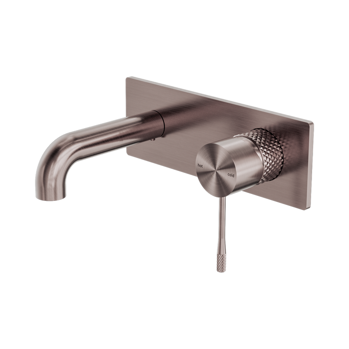 Nero Opal Wall Basin/Bath Mixer 120mm - Brushed Bronze
