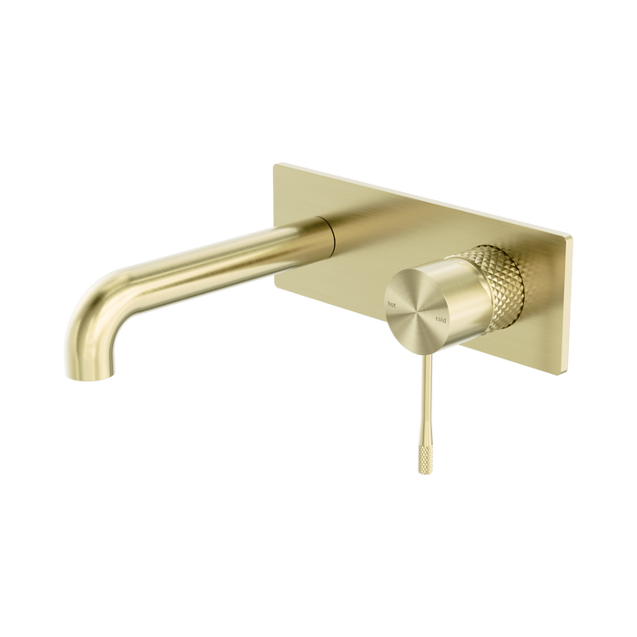 Nero Opal Wall Basin/Bath Mixer 160mm - Brushed Gold