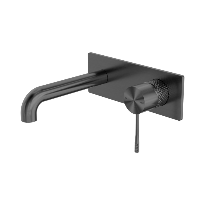 Nero Opal Wall Basin/Bath Mixer 160mm - Graphite
