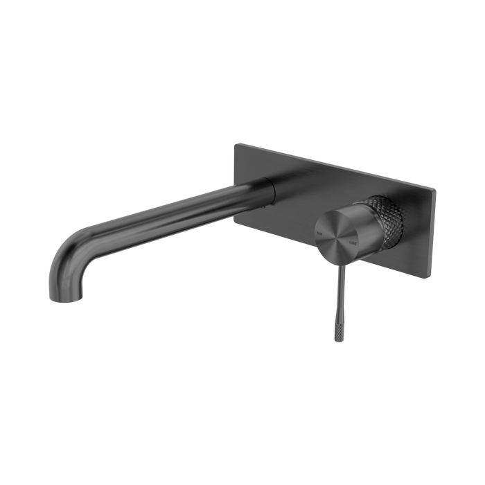 Nero Opal Wall Basin/Bath Mixer 230mm - Graphite