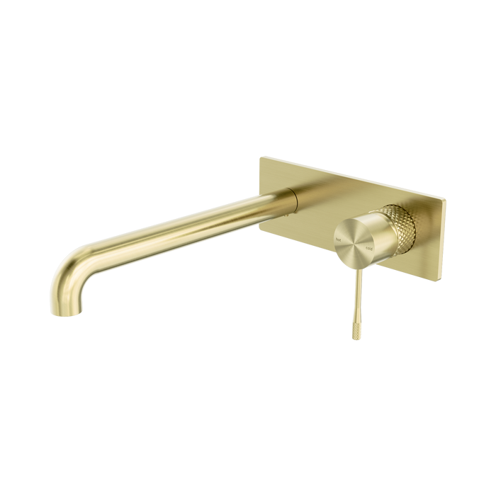Nero Opal Wall Basin/Bath Mixer 260mm - Brushed Gold