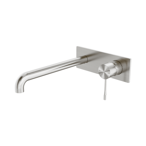 Nero Opal Wall Basin/Bath Mixer 260mm - Brushed Nickel