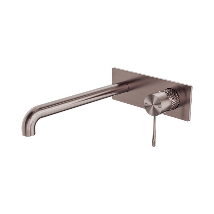 Nero Opal Wall Basin/Bath Mixer 260mm - Brushed Bronze