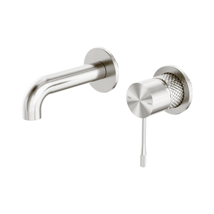 Nero Opal Wall Basin/Bath Mixer Separate Back Plate 120mm - Brushed Gold