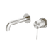 Nero Opal Wall Basin/Bath Mixer Separate Back Plate 160mm - Brushed Nickel