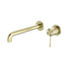 Nero Opal Wall Basin/Bath Mixer Separate Back Plate 230mm - Brushed Gold