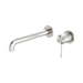 Nero Opal Wall Basin/Bath Mixer Separate Back Plate 230mm - Brushed Nickel