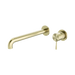 Nero Opal Wall Basin/Bath Mixer Separate Back Plate 260mm - Brushed Gold