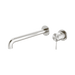 Nero Opal Wall Basin/Bath Mixer Separate Back Plate 260mm - Brushed Nickel