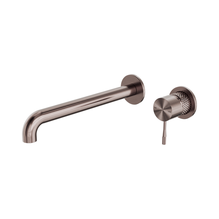 Nero Opal Wall Basin/Bath Mixer Separate Back Plate 260mm - Brushed Bronze