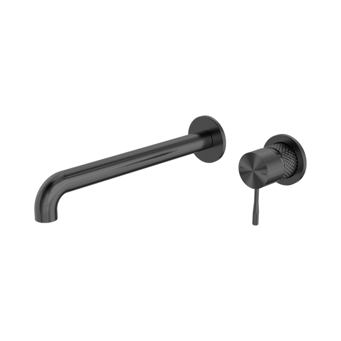Nero Opal Wall Basin/Bath Mixer Separate Back Plate 260mm - Graphite