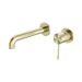 Nero Opal Wall Basin/Bath Mixer Separate Back Plate 185mm - Brushed Gold