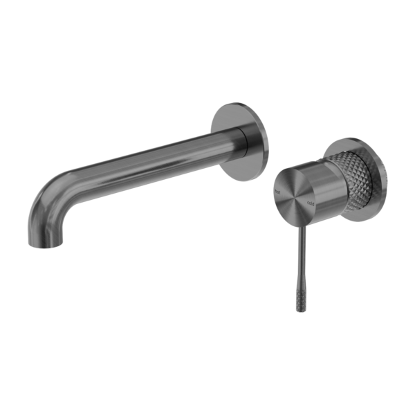 Nero Opal Wall Basin/Bath Mixer Separate Back Plate 185mm