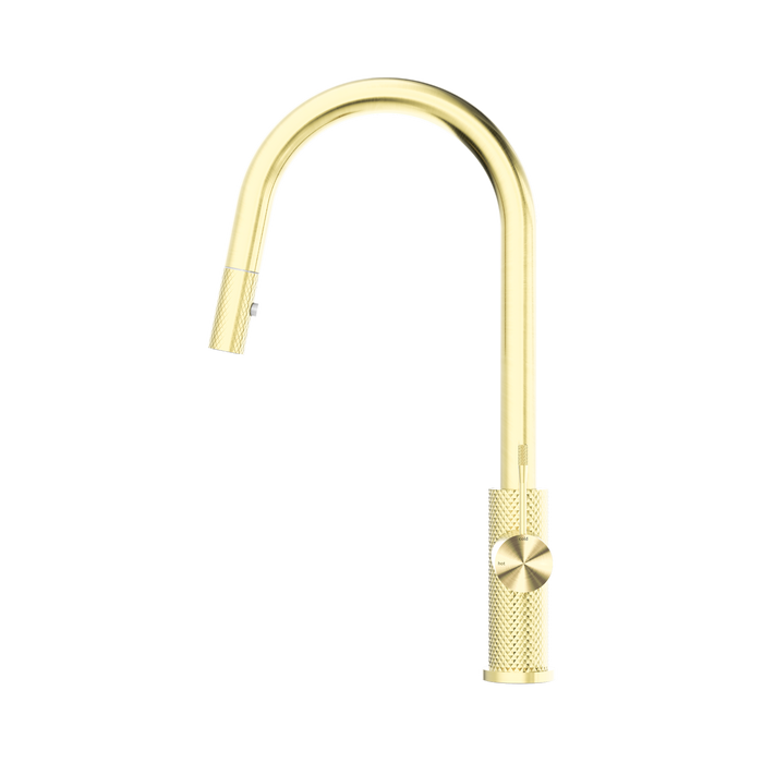 Nero NR251908BG Opal Pull Out Sink Mixer With Vegie Spray Function Brushed Gold image 3 | SKU: NR251908BG