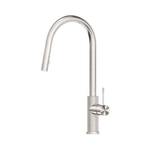 Nero Opal Pull Out Sink Mixer With Vegie Spray Function - Brushed Nickel
