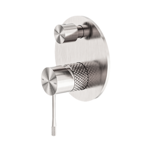Nero Opal Shower Mixer With Diverter - Brushed Nickel