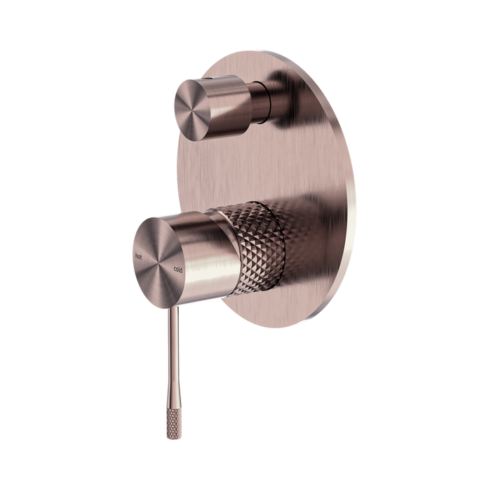 Nero Opal Shower Mixer With Diverter - Brushed Bronze