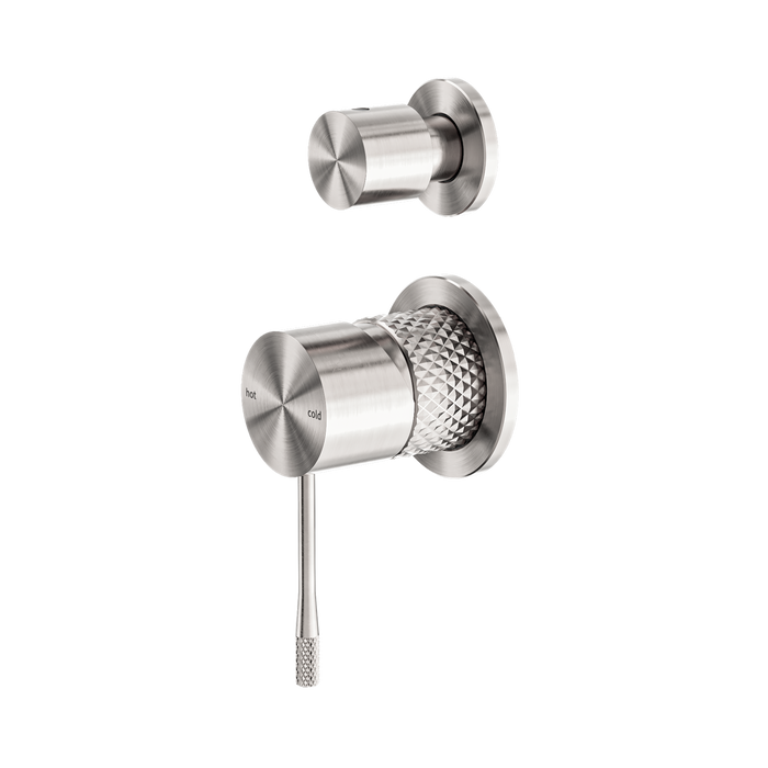 Nero Opal Shower Mixer With Diverter Separate Plate - Brushed Nickel