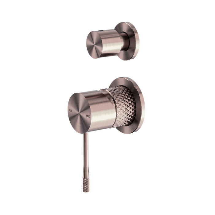 Nero Opal Shower Mixer With Diverter Separate Plate - Brushed Bronze