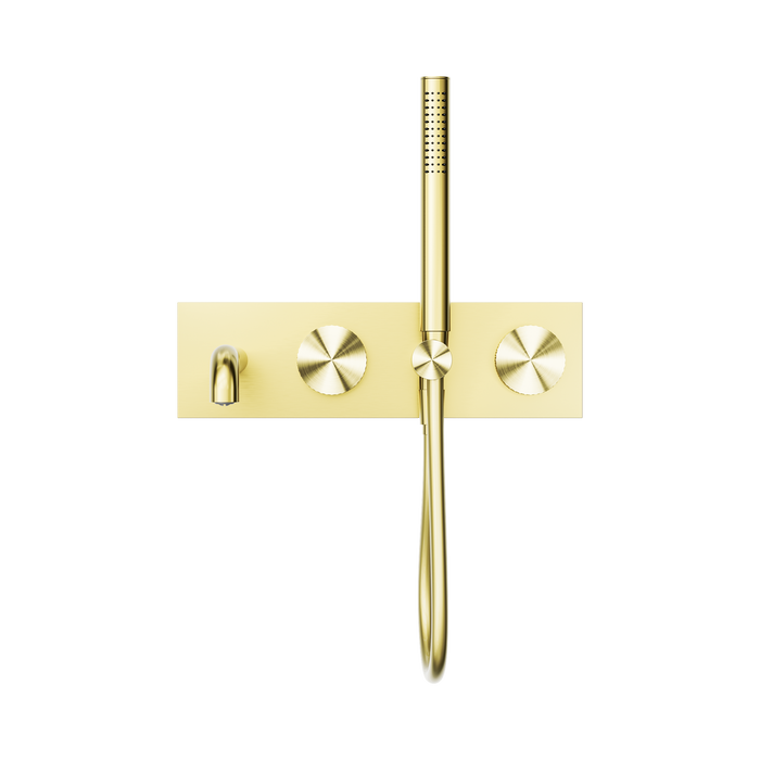 Nero NR252003a230BG Opal Progressive Shower System With Spout 230mm Brushed Gold image 2 | SKU: NR252003A230BG