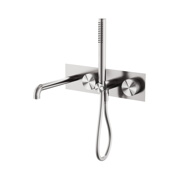 Nero Opal Progressive Shower System With Spout 250mm - Brushed Nickel