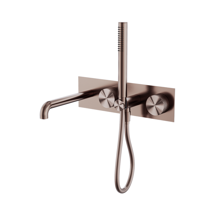 Nero Opal Progressive Shower System With Spout 250mm - Brushed Bronze