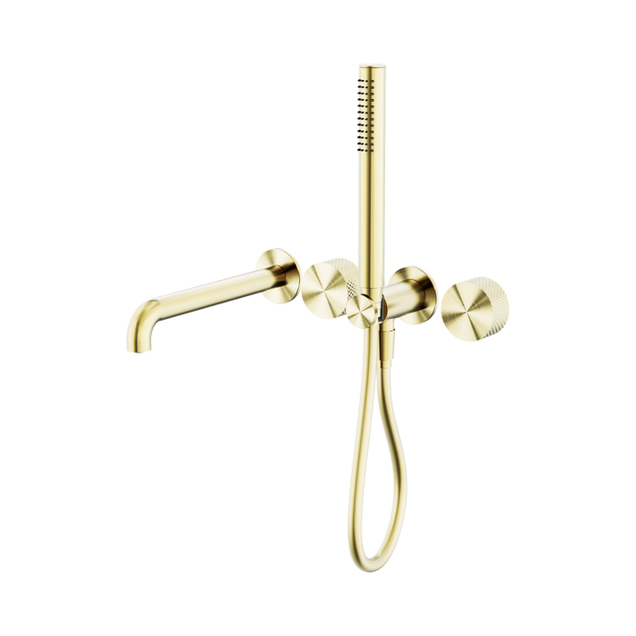 Nero Opal Progressive Shower System Separate Plate With Spout 230mm - Brushed Gold