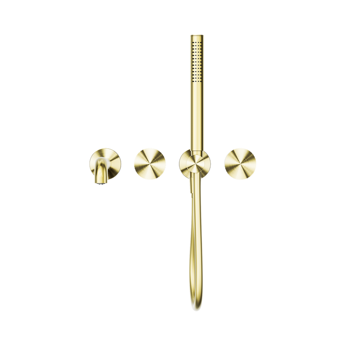 Nero NR252003b230BG Opal Progressive Shower System Separate Plate With Spout 230mm Brushed Gold image 2 | SKU: NR252003B230BG