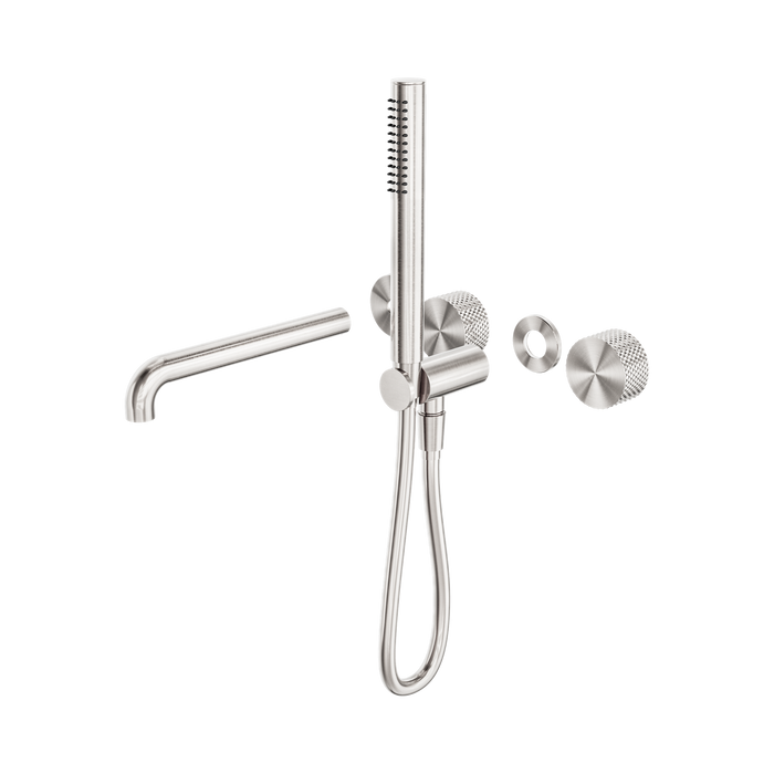 Nero Opal Progressive Shower System Separate Plate With Spout 230mm Trim Kits Only - Brushed Nickel