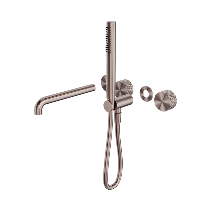 Nero Opal Progressive Shower System Separate Plate With Spout 230mm Trim Kits Only - Brushed Bronze