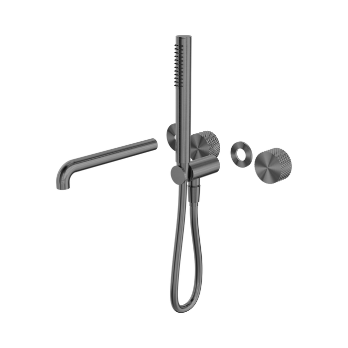 Nero Opal Progressive Shower System Separate Plate With Spout 230mm Trim Kits Only - Graphite