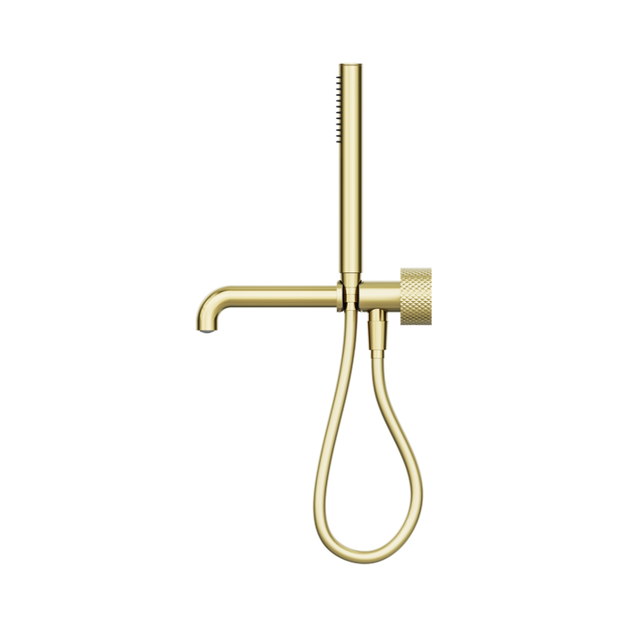 Nero NR252003b250BG Opal Progressive Shower System Separate Plate With Spout 250mm Brushed Gold image 3 | SKU: NR252003B250BG
