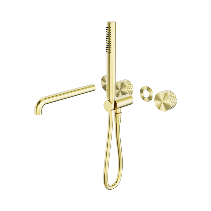 Nero Opal Progressive Shower System Separate Plate With Spout 250mm Trim Kits Only - Brushed Gold