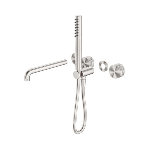 Nero Opal Progressive Shower System Separate Plate With Spout 250mm Trim Kits Only - Brushed Nickel