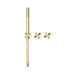 Nero NR252003dBG Opal Progressive Shower System Separate Plate Brushed Gold image 2 | SKU: NR252003DBG