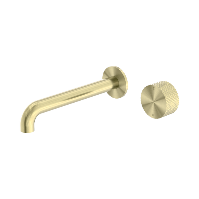 Nero Opal Progressive Wall Basin/Bath Set 160mm - Brushed Gold
