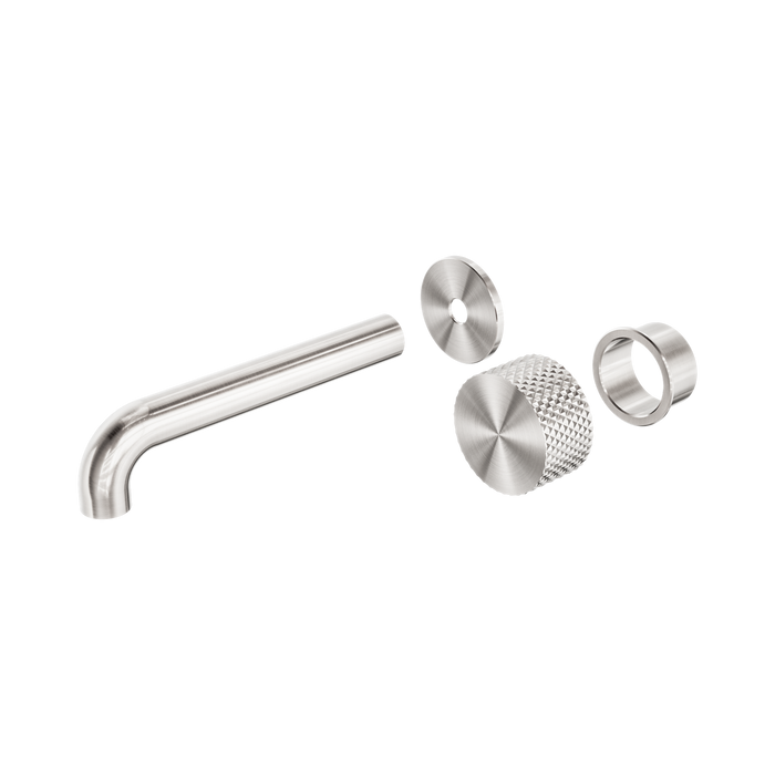 Nero Opal Progressive Wall Basin/Bath Set 230mm Trim Kits Only - Brushed Nickel