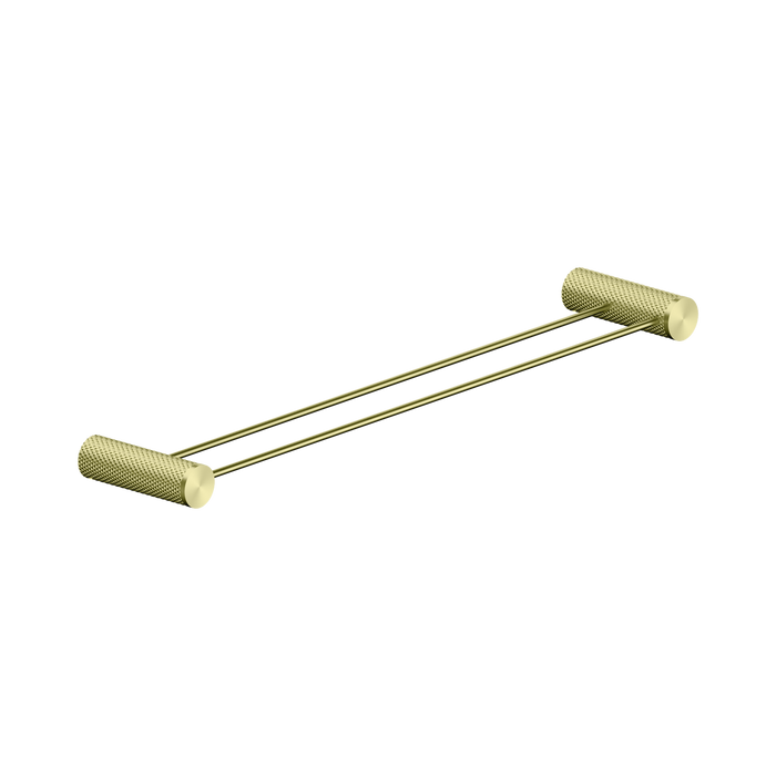 Nero Opal Double Towel Rail 600mm - Brushed Gold