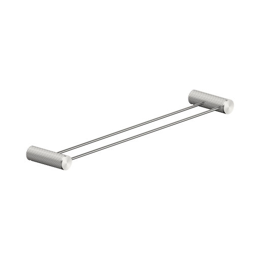 Nero Opal Double Towel Rail 600mm - Brushed Nickel